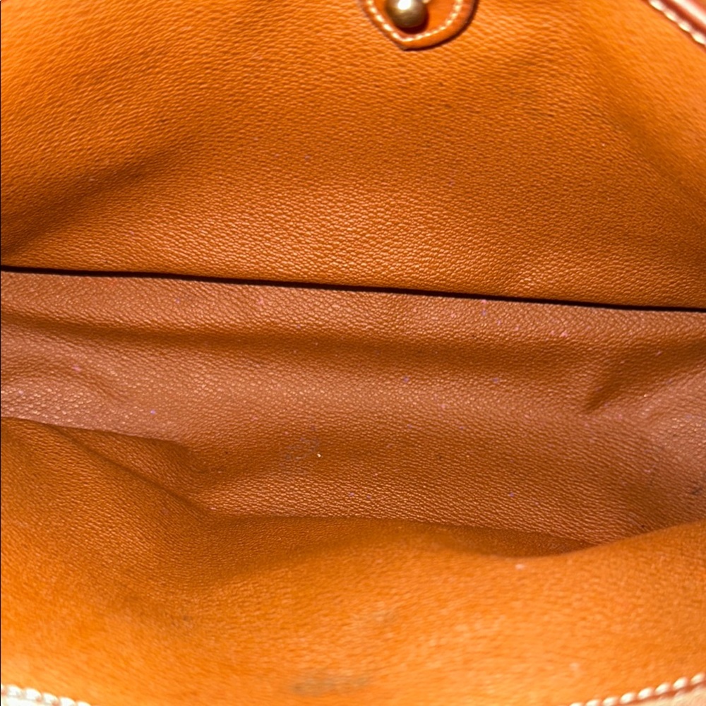 Dooney & Bourke All Weather Leather Small Essex Satchel Black & British Tan R26 - Picture 7 of 17